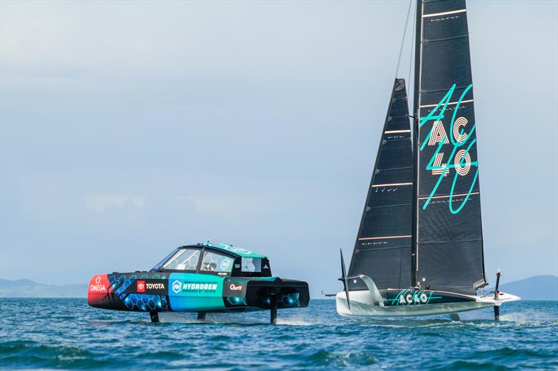 ETNZ AC 40 - America's Cup Joint Recon Emirates Team New Zealand AC40 Day 2 - September 21, 2022 - photo © Adam Mustill / America's Cup