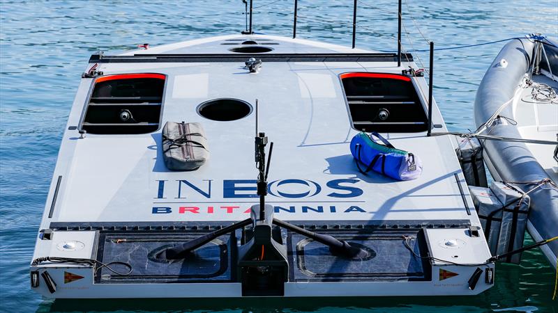 Image 0: INEOS Britannia Team launch prototype yacht - T6 (LEQ12) - 27 October, 2022 - Mallorca, Spain photo copyright Ugo Fonolla / America's Cup taken at Royal Yacht Squadron and featuring the AC40 class