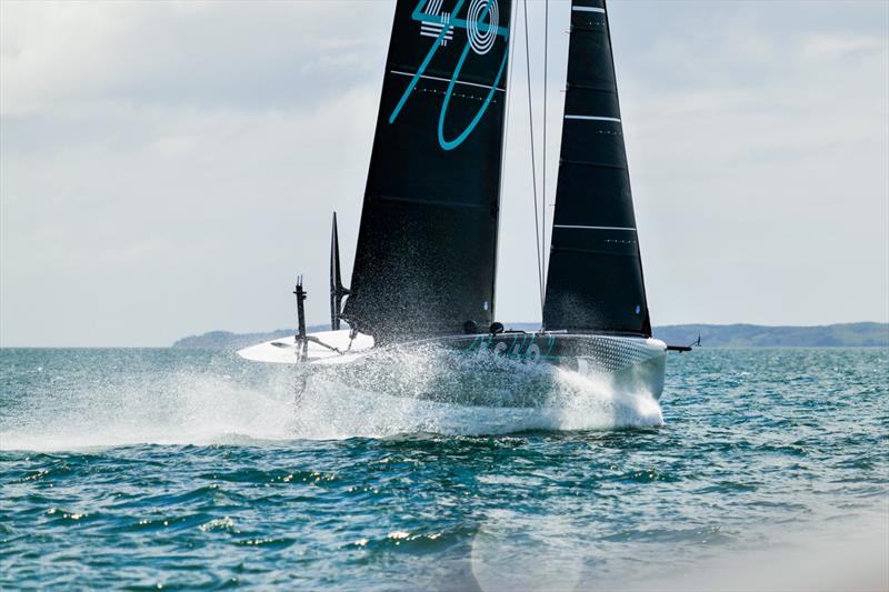 Emirates Team NZ AC40/LEQ12  - 4 November, 2022 - Waitemata Harbour, Auckland photo copyright Adam Mustill / America's Cup taken at Royal New Zealand Yacht Squadron and featuring the AC40 class