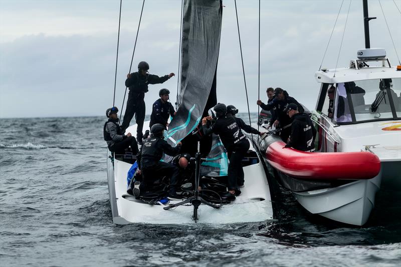Emirates Team New Zealand - AC40 - Waitemata Harbour - Auckland - November 21, 2022 photo copyright Adam Mustill / America's Cup taken at Royal New Zealand Yacht Squadron and featuring the AC40 class