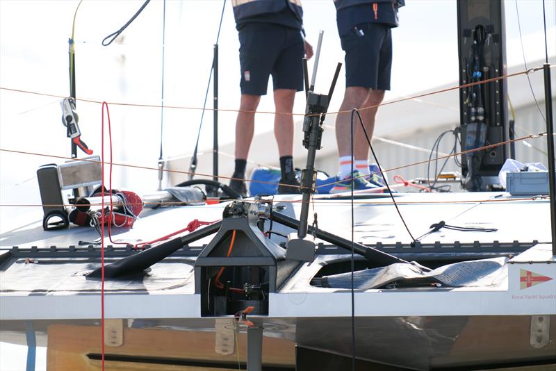 INEOS Britannia - Mast setup - November 25, 2022 - Majorca photo copyright Ugo Fonolla / America's Cup taken at Royal Yacht Squadron and featuring the AC40 class