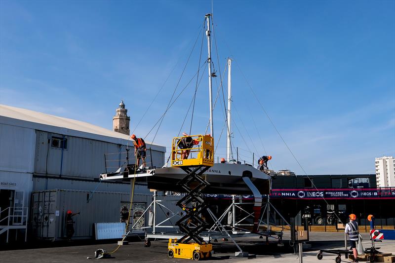INEOS Britannia - Instrumentation Pole rigged - November 27, 2022 - Mallorca photo copyright Ugo Fonolla / America's Cup taken at Royal Yacht Squadron and featuring the AC40 class