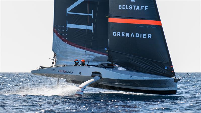 Bow-down trim - INEOS Britannia  -   LEQ12 - January 12, 2023 - Badia de Palma - Mallorca photo copyright Ugo Fonolla / America's Cup taken at Royal Yacht Squadron and featuring the AC40 class