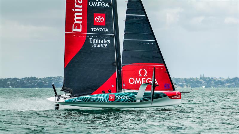 Emirates Team New Zealand's AC40-3  - Hauraki Gulf - January 24, 2023 photo copyright Adam Mustill / America's Cup taken at Royal New Zealand Yacht Squadron and featuring the AC40 class