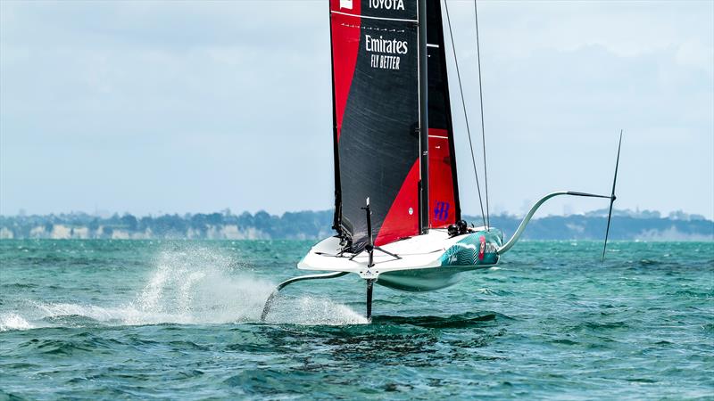 Emirates Team New Zealand's AC40-3  - Hauraki Gulf - January 24, 2023 photo copyright Adam Mustill / America's Cup taken at Royal New Zealand Yacht Squadron and featuring the AC40 class