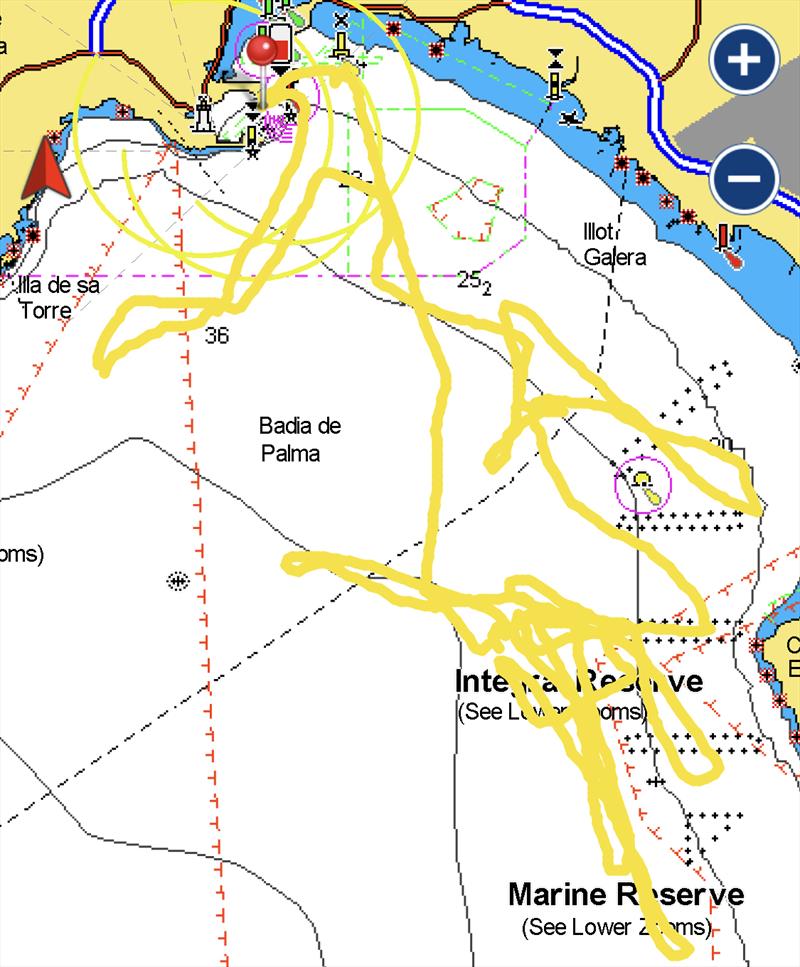 GPS Track - INEOS Britannia - Mallorca - January 27, 2023 - photo © AC37 Joint Recon
