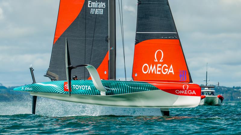 Emirates Team New Zealand - AC40 - Hauraki Gulf - February 2, 2023 photo copyright Adam Mustill / America's Cup taken at Royal New Zealand Yacht Squadron and featuring the AC40 class