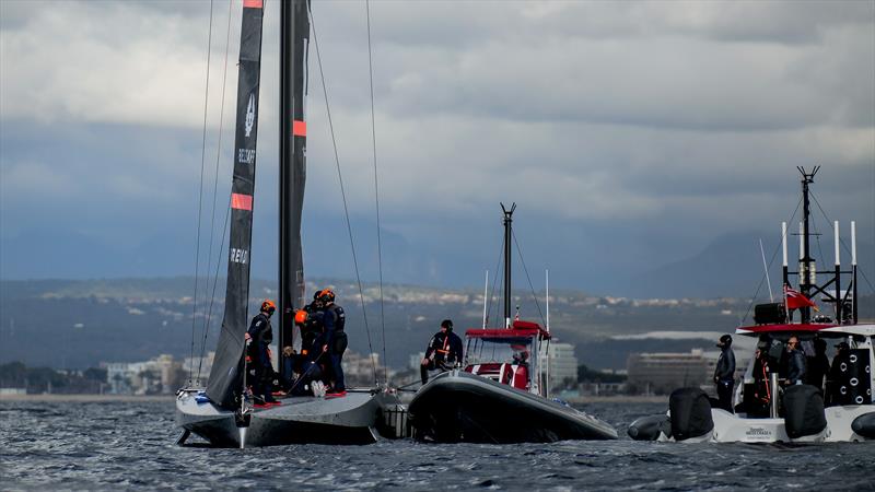 INEOS Britannia  -   LEQ12 - February 7, 2023 - Badia de Palma - Mallorca photo copyright Ugo Fonolla / Volvo Ocean Race taken at Royal Yacht Squadron and featuring the AC40 class