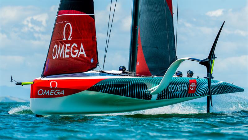 Emirates Team New Zealand  -  AC40 - February 8, 2023 - 'The Paddock' - Eastern Beach, Auckland NZ - photo © Adam Mustill / America's Cup