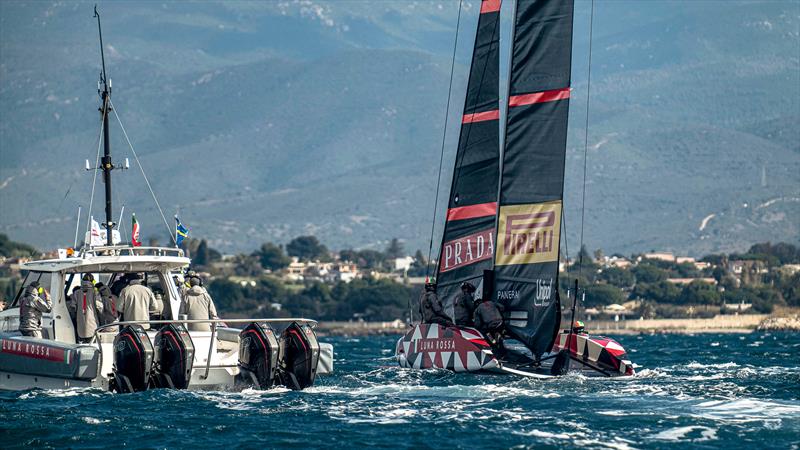 Luna Rossa Prada Pirelli -  LEQ12 - February 9, 2023 - Cagliari photo copyright Ivo Rovira / America'sCup taken at Circolo della Vela Sicilia and featuring the AC40 class