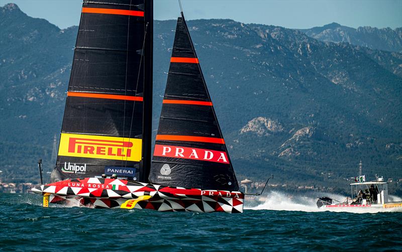 Luna Rossa Prada Pirelli -  LEQ12 - February 9, 2023 - Cagliari photo copyright Ivo Rovira / America'sCup taken at Circolo della Vela Sicilia and featuring the AC40 class