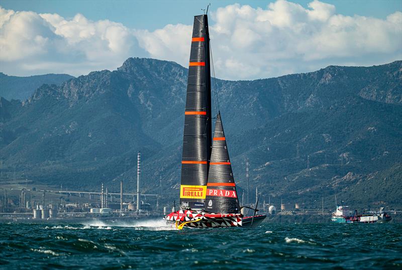 Luna Rossa Prada Pirelli -  LEQ12 - February 9, 2023 - Cagliari photo copyright Ivo Rovira / America'sCup taken at Circolo della Vela Sicilia and featuring the AC40 class