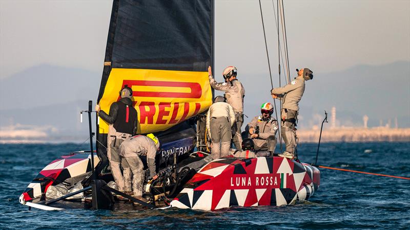 Luna Rossa Prada Pirelli -  LEQ12 - February 12, 2023 - Cagliari photo copyright Ivo Rovira / America'sCup taken at Circolo della Vela Sicilia and featuring the AC40 class