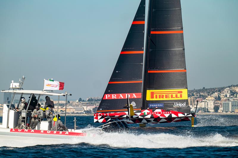 Luna Rossa Prada Pirelli -  LEQ12 - Day 33 - February 23, 2023 - Cagliari photo copyright Ivo Rovira / America'sCup taken at Circolo della Vela Sicilia and featuring the AC40 class