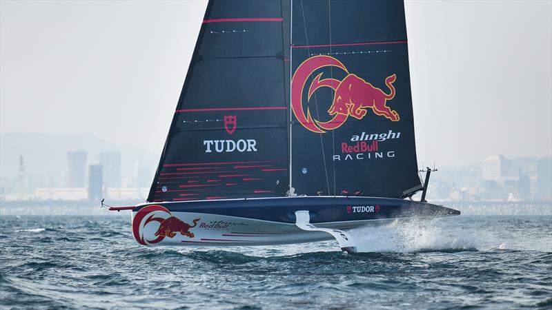 Alinghi Red Bull Racing - AC40 - Day 5 - February 23, 2023 photo copyright Alex Carabi / America's Cup taken at Société Nautique de Genève and featuring the AC40 class