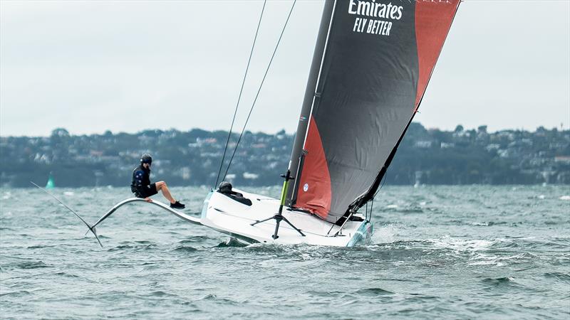 Emirates Team New Zealand  -  LEQ12 - Day 20 - February 24, 2023 - Waitemata Harbour, Auckland NZ photo copyright Adam Mustill / America's Cup taken at Royal New Zealand Yacht Squadron and featuring the AC40 class