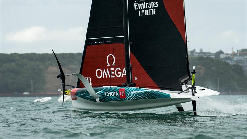 Emirates Team New Zealand  -  LEQ12 - Day 20 - February 24, 2023 - Waitemata Harbour, Auckland NZ photo copyright Adam Mustill / America's Cup taken at Royal New Zealand Yacht Squadron and featuring the AC40 class