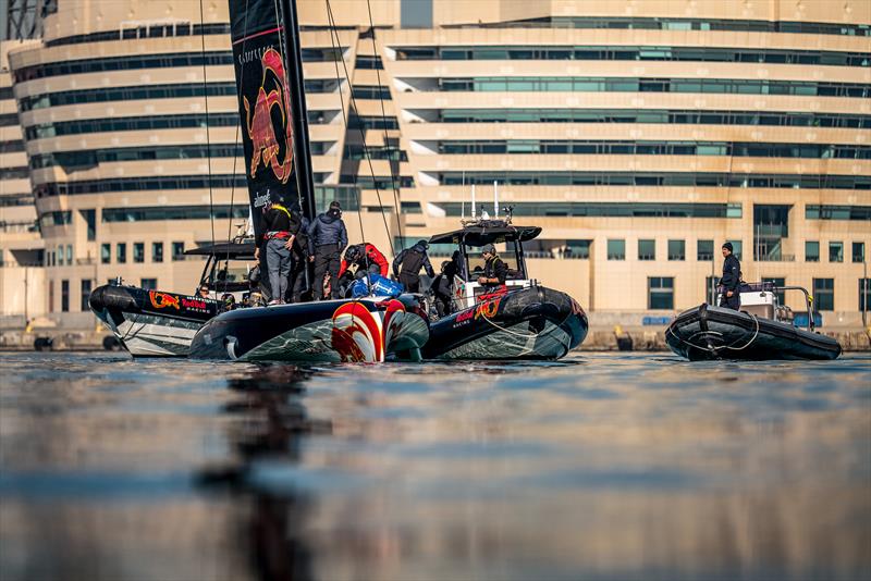 Alinghi Red Bull Racing - AC40 - Day 4 - February 17, 2023 photo copyright Alex Carabi / America's Cup taken at Société Nautique de Genève and featuring the AC40 class