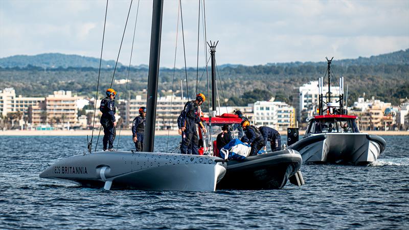Athena - AC40-2 - INEOS Britannia - AC40 - Day 2 -  February 15, 2023 photo copyright Ugo Fonolla / America's Cup taken at Royal Yacht Squadron and featuring the AC40 class