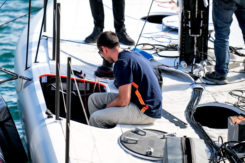 Athena - AC40-2 - INEOS Britannia - AC40 - Day 2 -  February 15, 2023 photo copyright Ugo Fonolla / America's Cup taken at Royal Yacht Squadron and featuring the AC40 class