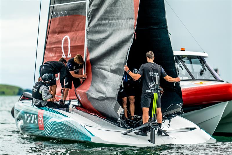 Emirates Team New Zealand  -  LEQ12 and AC40 - Day 21 - February 27, 2023 - Waitemata Harbour, Auckland NZ - photo © Adam Mustill / America's Cup