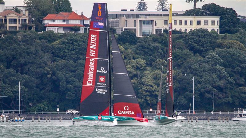 Emirates Team New Zealand  -  LEQ12 and AC40 - Day 21 - February 27, 2023 - Waitemata Harbour, Auckland NZ - photo © Adam Mustill / America's Cup