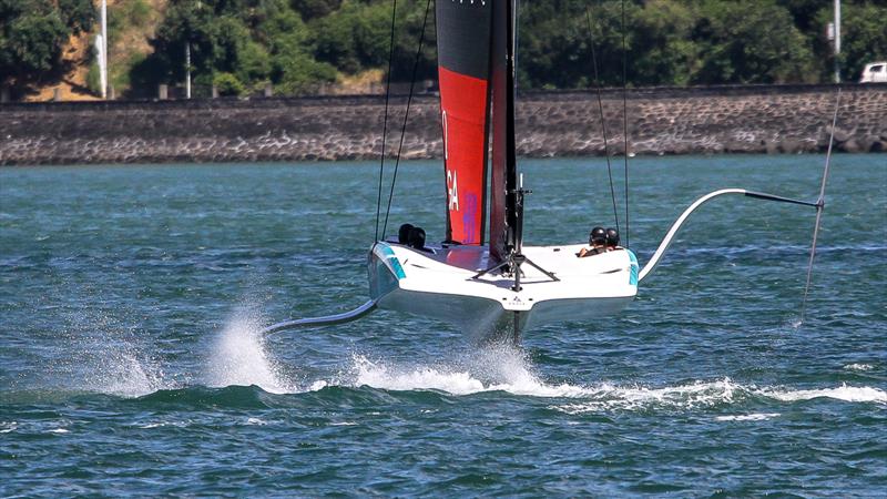 Emirates Team New Zealand  -  AC40 - Day 22 - February 28, 2023 - Waitemata Harbour, Auckland NZ photo copyright Richard Gladwell - Sail-World.com/nz taken at Royal New Zealand Yacht Squadron and featuring the AC40 class