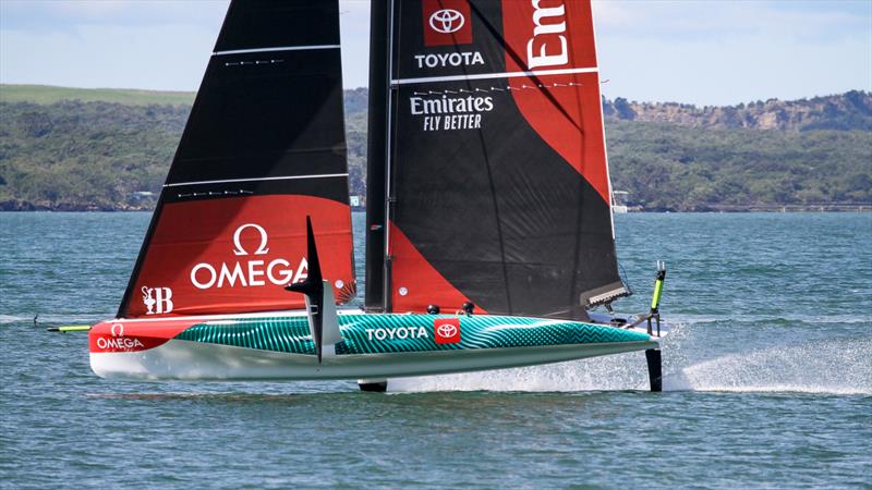 Emirates Team New Zealand  -  LEQ12  - Day 22 - February 28, 2023 - Waitemata Harbour, Auckland NZ photo copyright Richard Gladwell - Sail-World.com/nz taken at Royal New Zealand Yacht Squadron and featuring the AC40 class