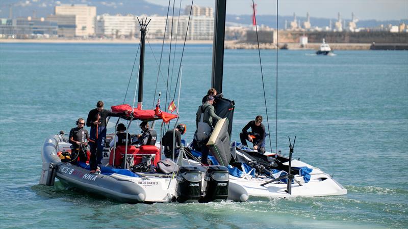 Athena - AC40-2 - INEOS Britannia - AC40 - Day 9 -  March 1, 2023 photo copyright Ugo Fonolla / America's Cup taken at Royal Yacht Squadron and featuring the AC40 class