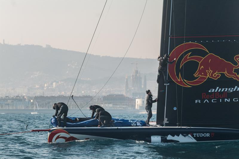  AC40 - Alinghi Red Bull Racing - March 3, 2023 - Barcelona - Day 6 photo copyright Alex Carabi / America's Cup taken at Société Nautique de Genève and featuring the AC40 class