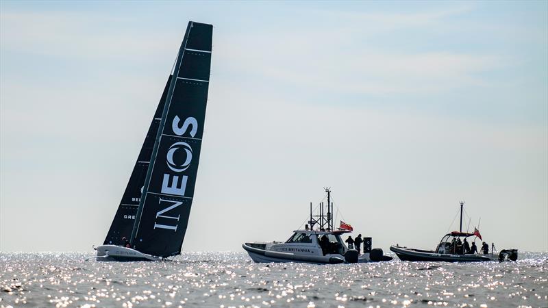 Athena - AC40-2 - INEOS Britannia - AC40 - Day 10 -  March 13, 2023 photo copyright Ugo Fonolla / America's Cup taken at Royal Yacht Squadron and featuring the AC40 class