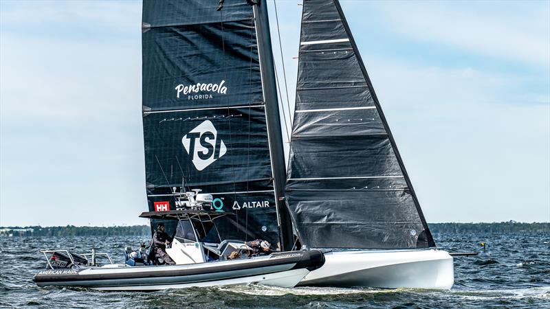 American Magic - AC40 - Day 6 -  March 13, 2023 photo copyright Paul Todd/America's Cup taken at New York Yacht Club and featuring the AC40 class