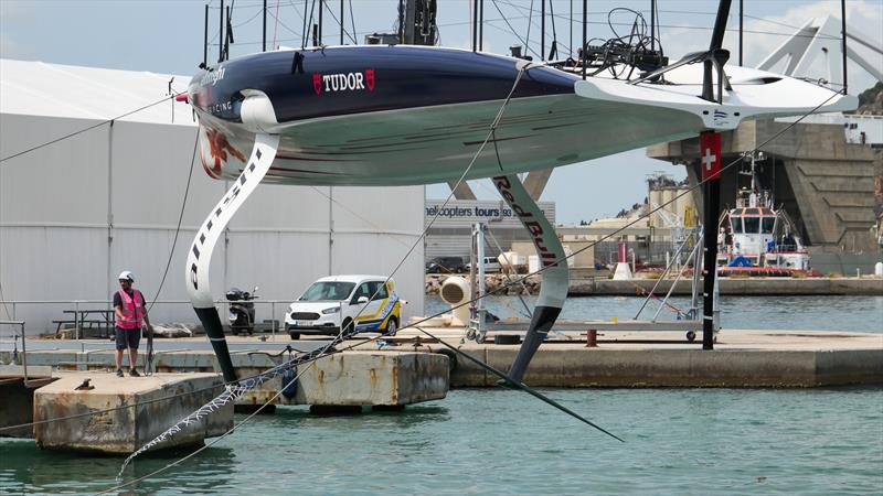 Tubercle wingfoil - Alinghi Red Bull Racing -  AC40-LEQ12 - Day 26 - May 18, 2023 - Barcelona - photo © Alex Carabi / America's Cup