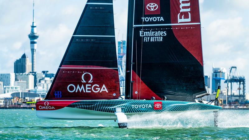 Emirates Team New Zealand - AC40 - LEQ12 - Day 24, May 23, 2023 photo copyright Adam Mustill / America's Cup taken at Royal New Zealand Yacht Squadron and featuring the AC40 class