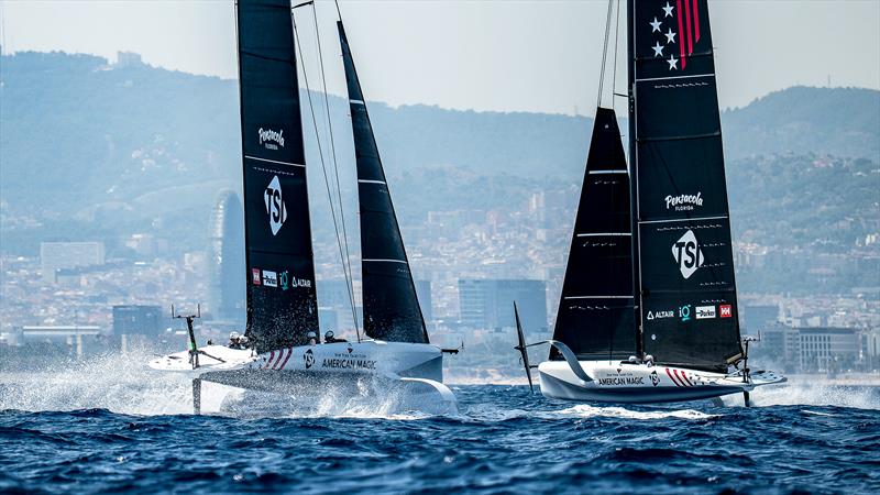 American Magic - LEQ12  - Day 41 - July 18, 2023 - Barcelona photo copyright Paul Todd/America's Cup taken at New York Yacht Club and featuring the AC40 class