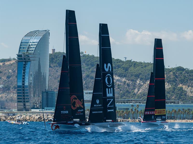 First Training Session - AC40 - Barcelona - August 31, 2023 photo copyright America's Cup taken at Royal New Zealand Yacht Squadron and featuring the AC40 class