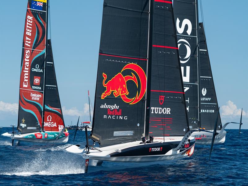 First Training Session - AC40 - Barcelona - August 31, 2023 photo copyright America's Cup taken at Royal New Zealand Yacht Squadron and featuring the AC40 class