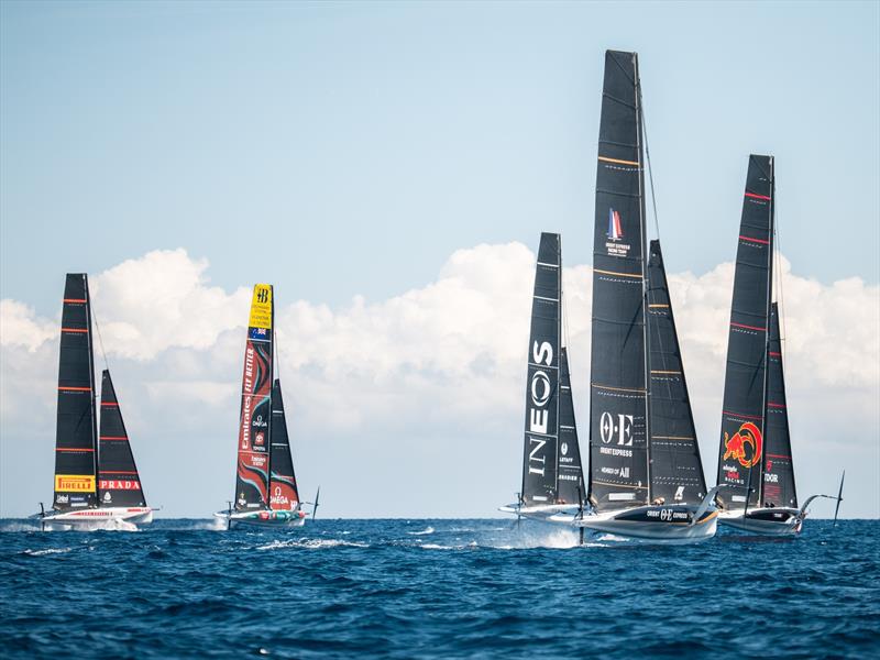 First Training Session - AC40 - Barcelona - August 31, 2023 photo copyright America's Cup taken at Royal New Zealand Yacht Squadron and featuring the AC40 class