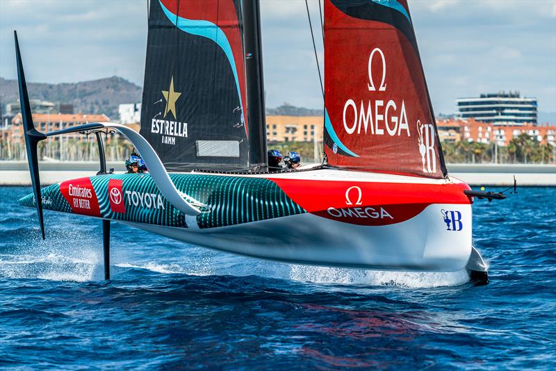 Emirates New Zealand - AC40 - Barcelona - September 1, 2023 photo copyright Job Vermeulen / America's Cup taken at Royal New Zealand Yacht Squadron and featuring the AC40 class