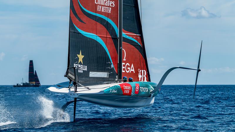 Emirates New Zealand - AC40 - Barcelona - September 1, 2023 photo copyright Job Vermeulen / America's Cup taken at Royal New Zealand Yacht Squadron and featuring the AC40 class
