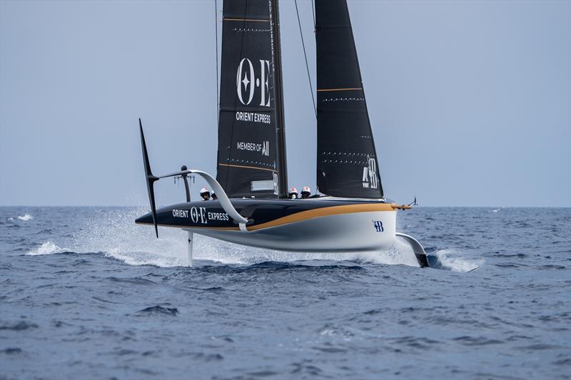 Orient Express Racing Team are set for the first America's Cup Preliminary Regatta in Vilanova i La Geltrú, Spain - photo © Martin Keruzore / OERT