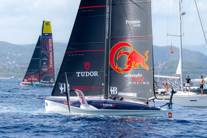 Alinghi Red Bull Racing - Race Day 2 -  AC40 - America's Cup Preliminary Regatta - Vilanova - September 16, 2023 photo copyright America's Cup Media taken at Club Náutic Vilanova and featuring the AC40 class