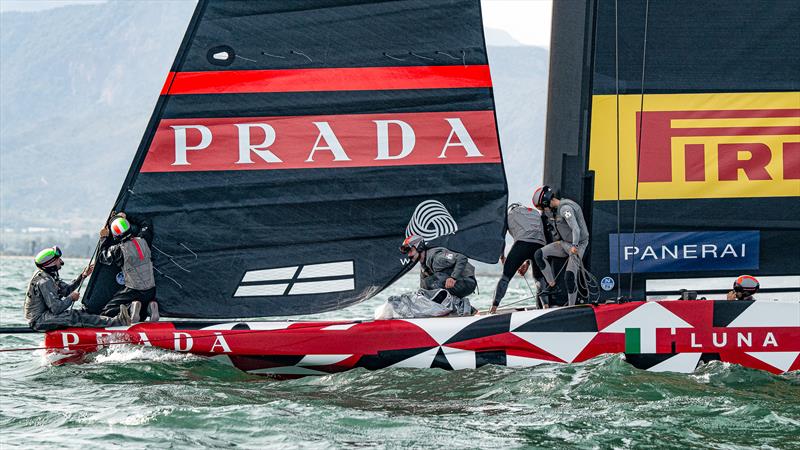 Luna Rossa - LEQ 12 - Day 93 - Cagliari - October 22, 2023 photo copyright Ivo Rovira / America's Cup taken at Real Club Nautico de Barcelona and featuring the AC40 class