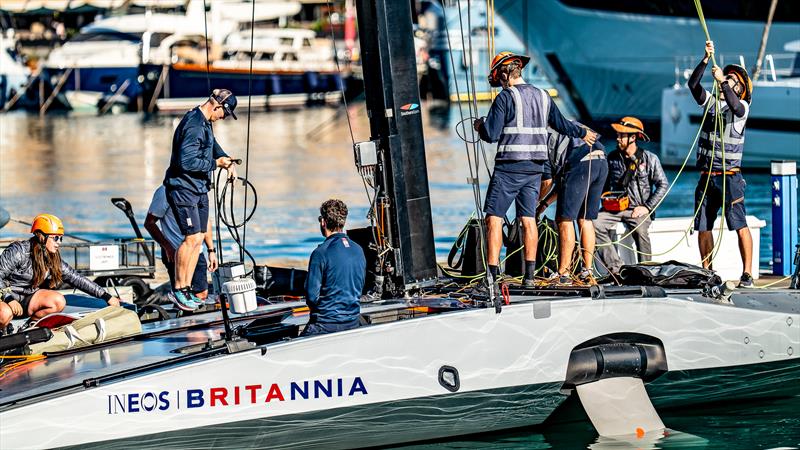 INEOS Britannia - LEQ 12 - Day 81 - Barcelona - November 8, 2023 photo copyright Paul Todd/America's Cup taken at Royal New Zealand Yacht Squadron and featuring the AC40 class