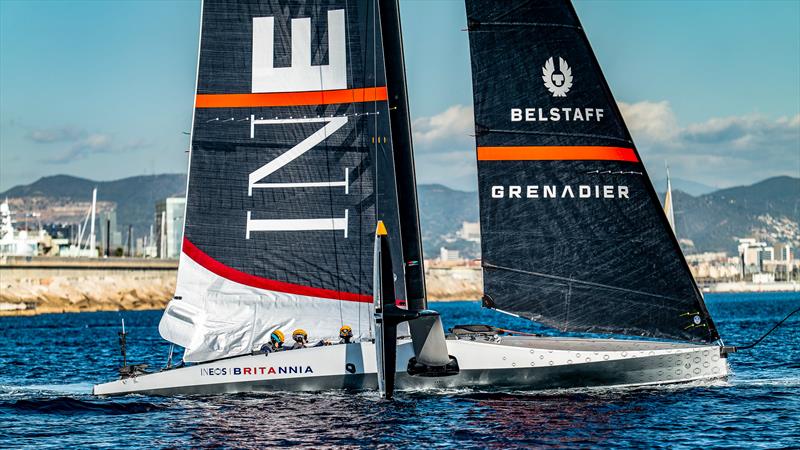 INEOS Britannia - LEQ 12 - Day 81 - Barcelona - November 8, 2023 photo copyright Paul Todd/America's Cup taken at Royal New Zealand Yacht Squadron and featuring the AC40 class