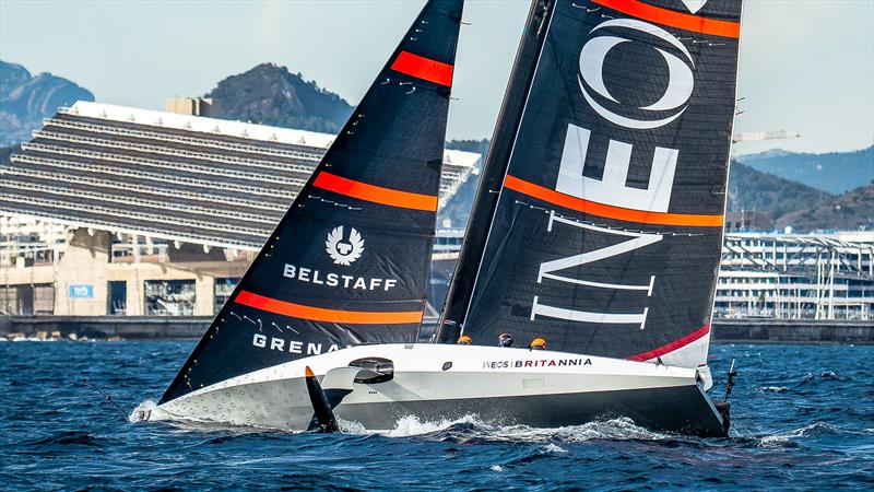 INEOS Britannia - LEQ 12 - Day 84 - Barcelona - November 13, 2023 photo copyright Paul Todd/America's Cup taken at Royal New Zealand Yacht Squadron and featuring the AC40 class