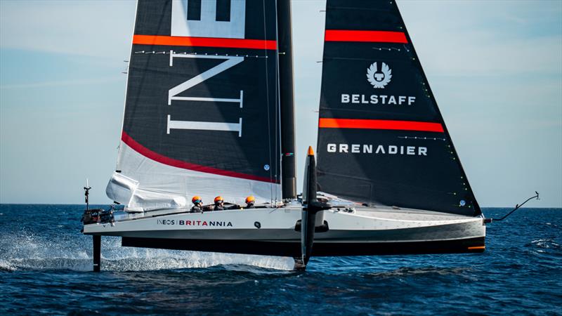 INEOS Britannia - LEQ 12 - Day 84 - Barcelona - November 13, 2023 photo copyright Paul Todd/America's Cup taken at Royal New Zealand Yacht Squadron and featuring the AC40 class