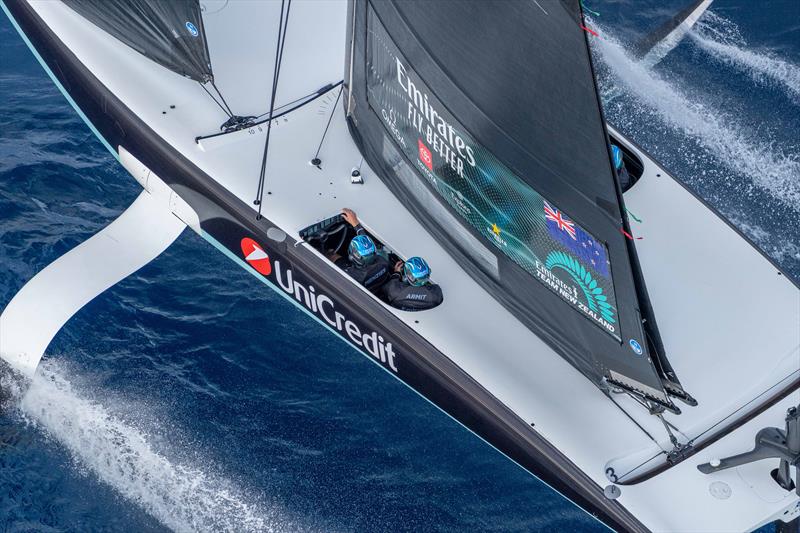 Emirates Team NZ competing with two of the four crew named today in the 2024 Youth America's Cup photo copyright Ian Roman / AmericasCup taken at Royal New Zealand Yacht Squadron and featuring the AC40 class