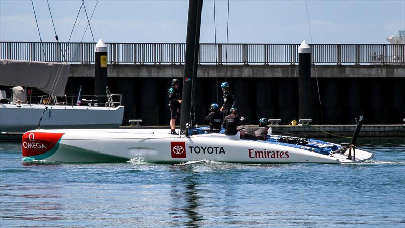 Emirates Team New Zealand - first sail - AC40 - October 17, 2025 photo copyright Richard Gladwell - Sail-World.com/nz taken at Royal New Zealand Yacht Squadron and featuring the AC40 class