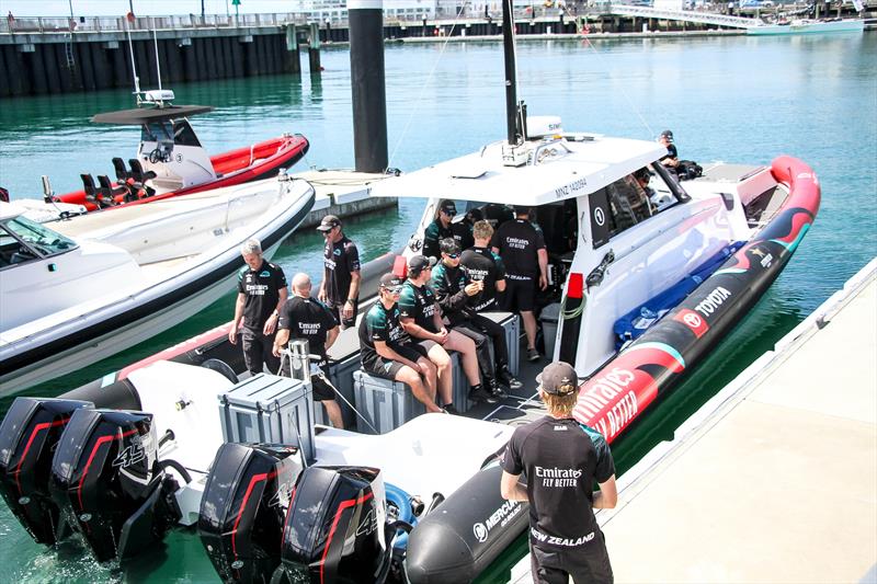Emirates Team New Zealand - first sail - AC40 - October 17, 2025 photo copyright Richard Gladwell - Sail-World.com/nz taken at Royal New Zealand Yacht Squadron and featuring the AC40 class